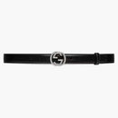 Gucci Interlocking G Belt Black/Silver-Tone