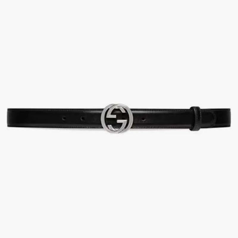 Gucci Interlocking G Belt Black/silver-tone