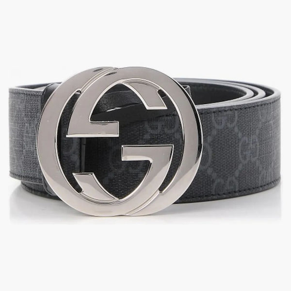 Gucci entrelazado G Belt GG Supreme Black