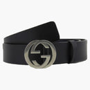 Gucci Interlocking G cinghia Ginkle Palladium nero
