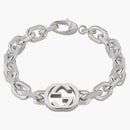 Gucci Interlocking G Chain Bracelet 925 Sterling Silver with Shiny Finish