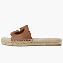 Gucci Interlocking G Cut Slide Sandal Brown