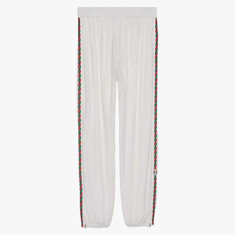 Gucci Interlocking G Embroidery Track Pants White