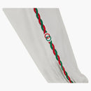 Gucci entrelazado g de bordado de bordado pantalones blancos