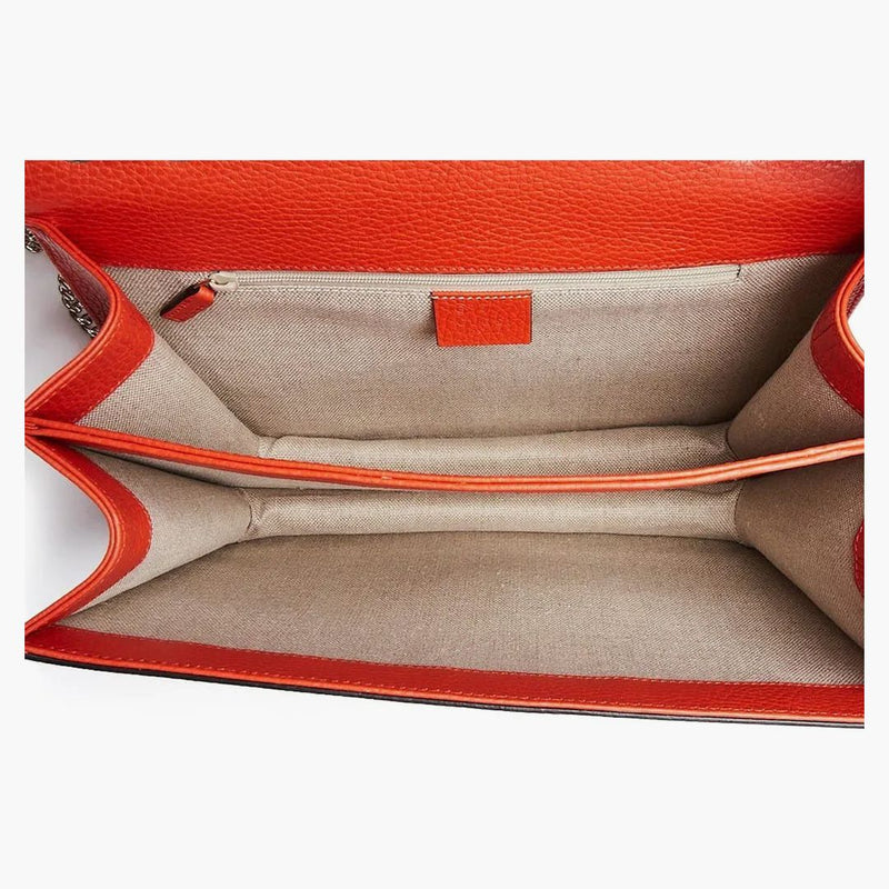 Gucci sammanlåsande G Flap Orange