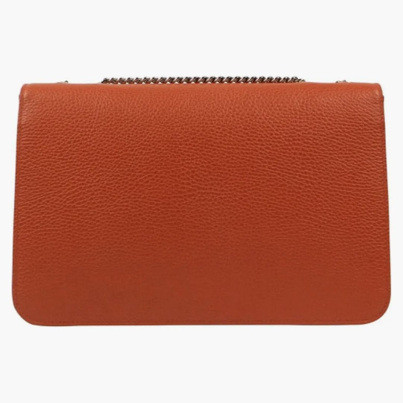 Gucci sammanlåsande G Flap Orange
