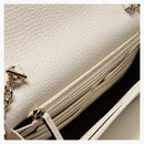 Gucci Interlocking Gg Chain Crossbody Bag White