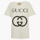 Gucci Interlocking GG Logo Printed T-Shirt Natural