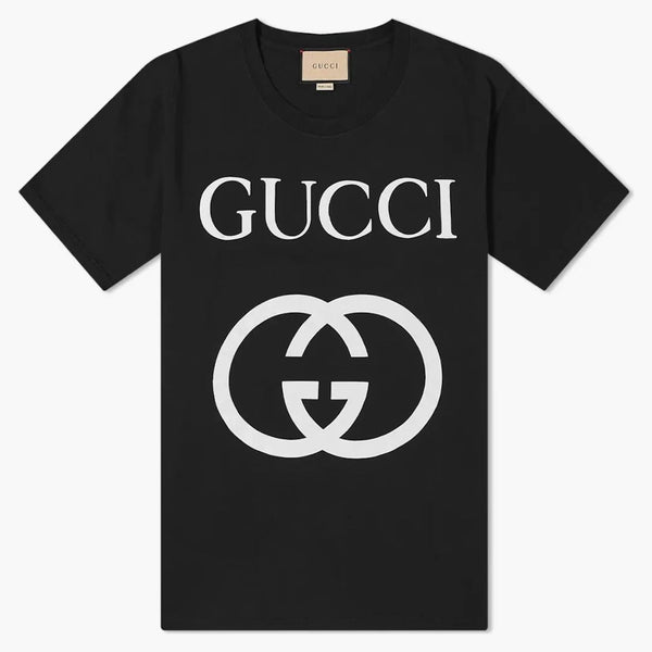 Gucci Interlocking Gg Print T-shirt Black Ivory