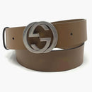 Gucci Interlocking GG Signature Leather Belt 1.5 Width Brown