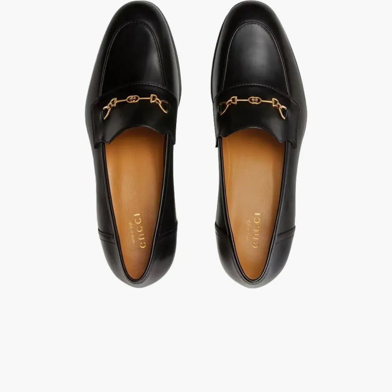 Gucci Interlocking G Horsebit Loafer Black Leather