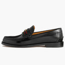 Gucci Interlocking G Loafers Black Green Red Web