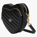 Gucci Interlocking G Mini Heart Shoulder Bag Black