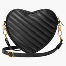 Gucci Interlocking G Mini Heart Shoulder Bag Black