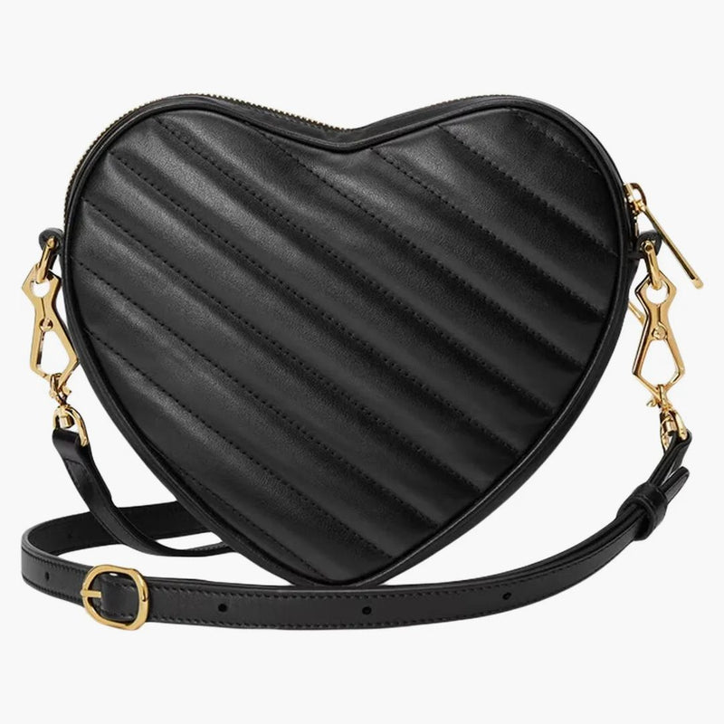Gucci sammanlåsande g mini hjärta axelväska svart