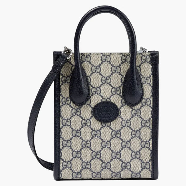 Gucci Interlocking G Mini Tote Bag Black/grey