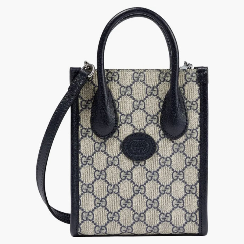 Gucci Interlocking G Mini Tote Bag Black/grey