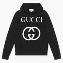 Gucci Interlocking g nadměrná fit mikina černá/bílá