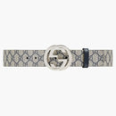 GC Belt della fibbia del palladio Gucci GG Supreme 1,5 "W beige/blu