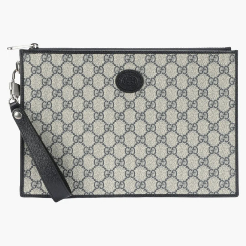 Gucci Interlocking G Pouch Beige/blue