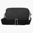Gucci Interlocking G Shoulder Bag GG Supreme Canvas Black/Gray