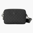 Gucci Interlocking G Shoulder Bag GG Supreme Canvas Black/Gray