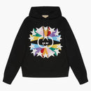 Gucci Interlocking G Star Burst Print Print bavlněná mikina černá