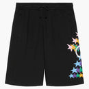Gucci Interlocking G Star Flash Print Cotton Shorts Black