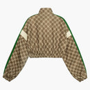 Gucci Interlocking G Zipper Jacket (Women's) Olive Green/Ivory