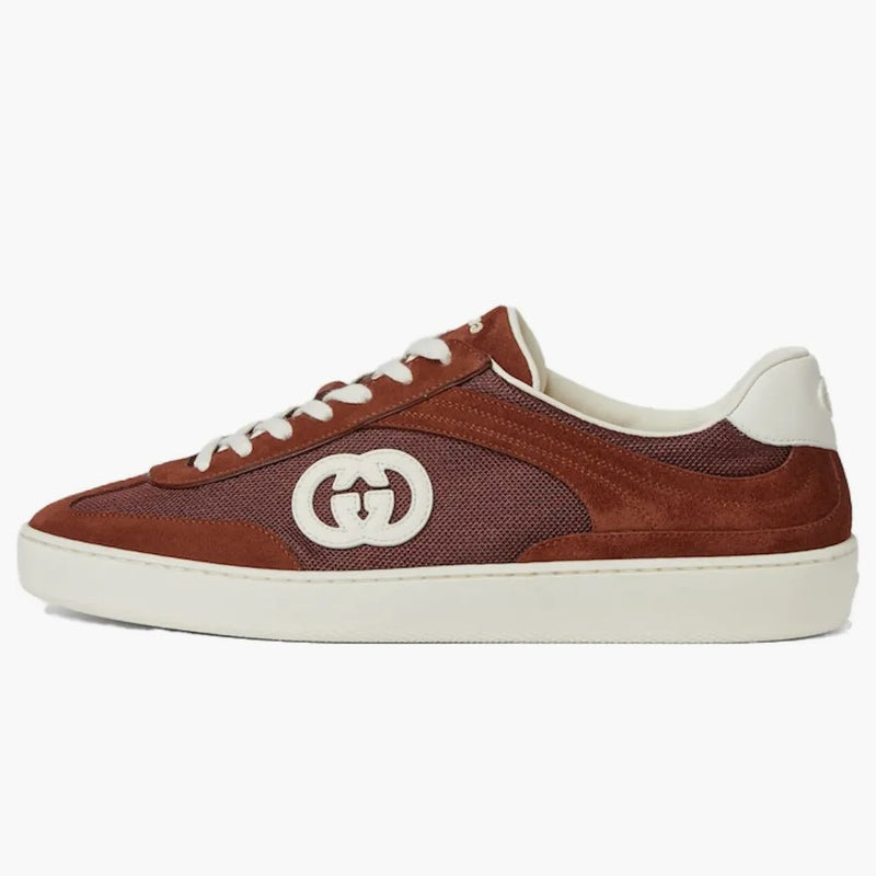 Gucci Interlocking Red White Suede