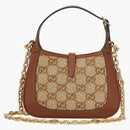 Gucci Jackie 1961 Crystal GG Mini Shoulder Bag Camel/Ebony