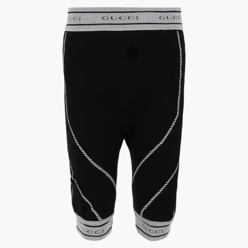 Gucci Jacquard Tubular Jersey Shorts Black