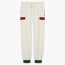 Gucci Jersey Jogging Pants With Web Washed Ivory
