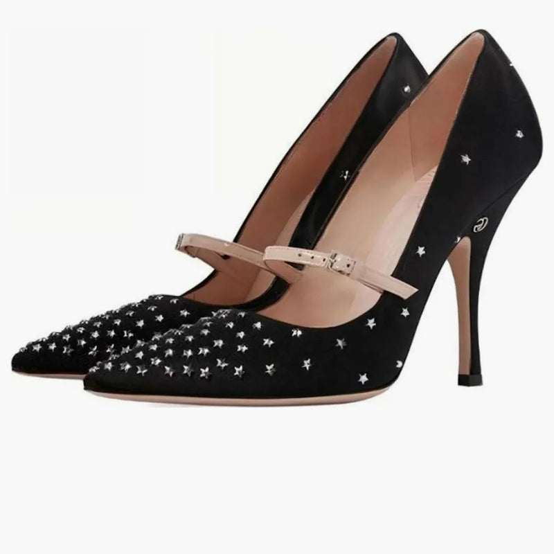 Gucci Jodie Embellished Satin Pumps Black (women's)