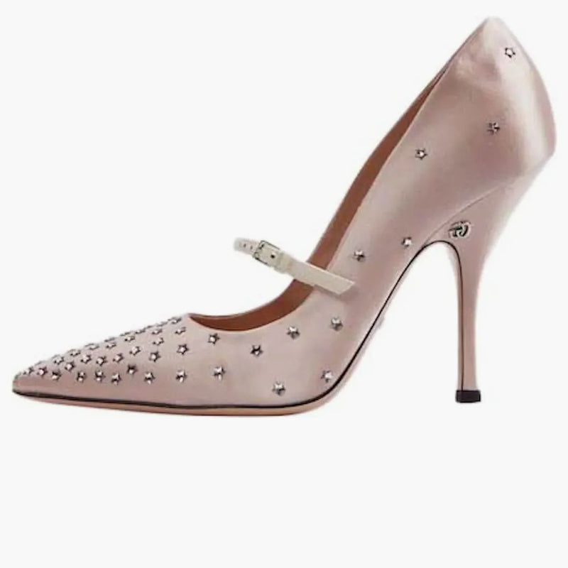 Gucci Jodie Embellished Satin Pumps Pink (women's)