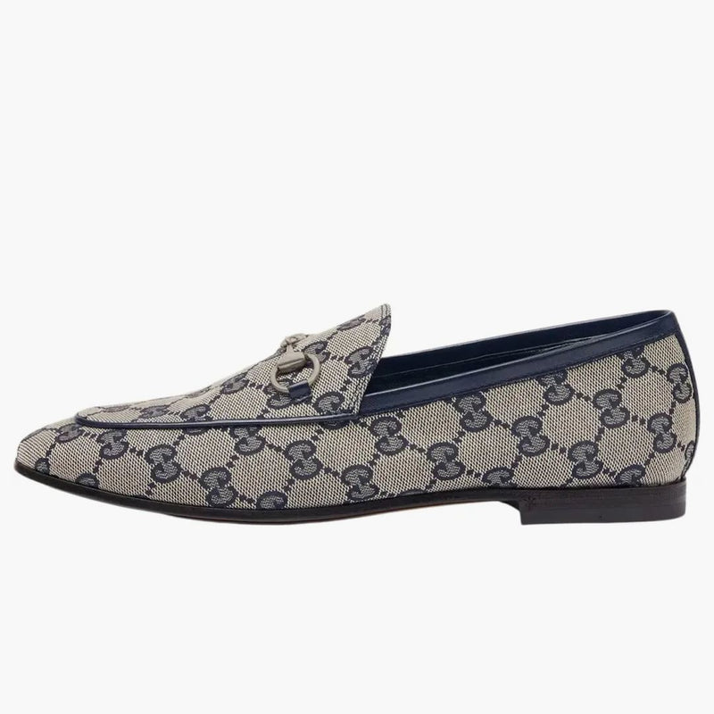 Gucci Jordaan Loafer Blue Gg Canvas