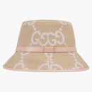 Gucci Jumbo GG Bucket has beige/light pink