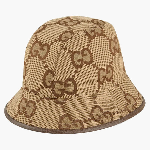 Gucci jumbo gg canvas Bucket has Camel/Ebony