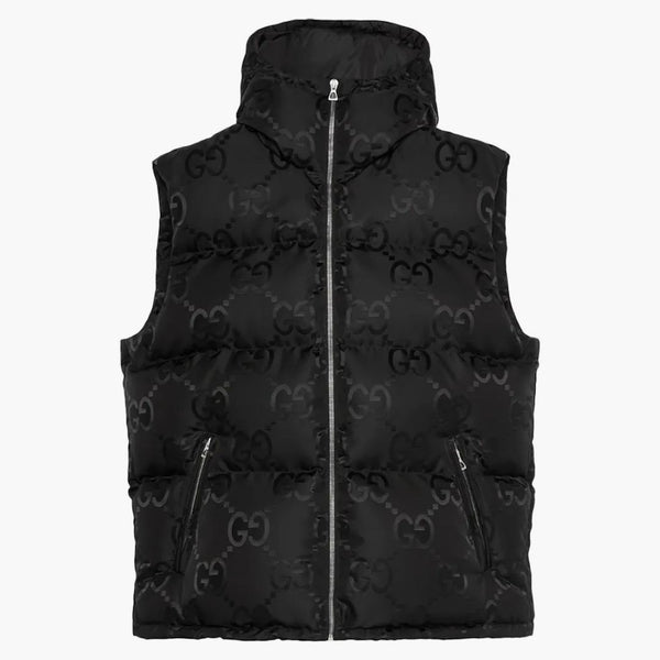 Gucci Jumbo GG Canvas Down Gilet Black
