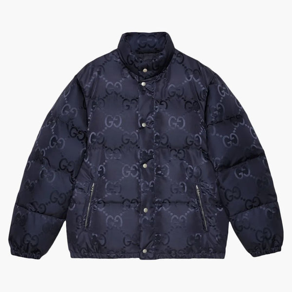 Gucci jumbo gg canvas down jacket navy