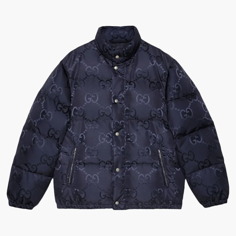 Gucci Jumbo Gg Canvas Down Jacket Navy
