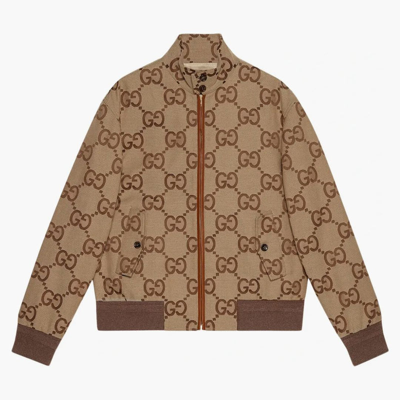 Gucci Jumbo Gg Canvas Jacket Beige/ebony