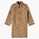 Gucci Jumbo GG Canvas Wool Car Coat Camel