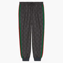 Gucci Jumbo Gg Jogging Pant With Web Grey/dark Grey