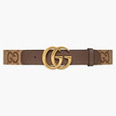 Gucci Jumbo GG Marmont Wide Belt Camel/Ebony
