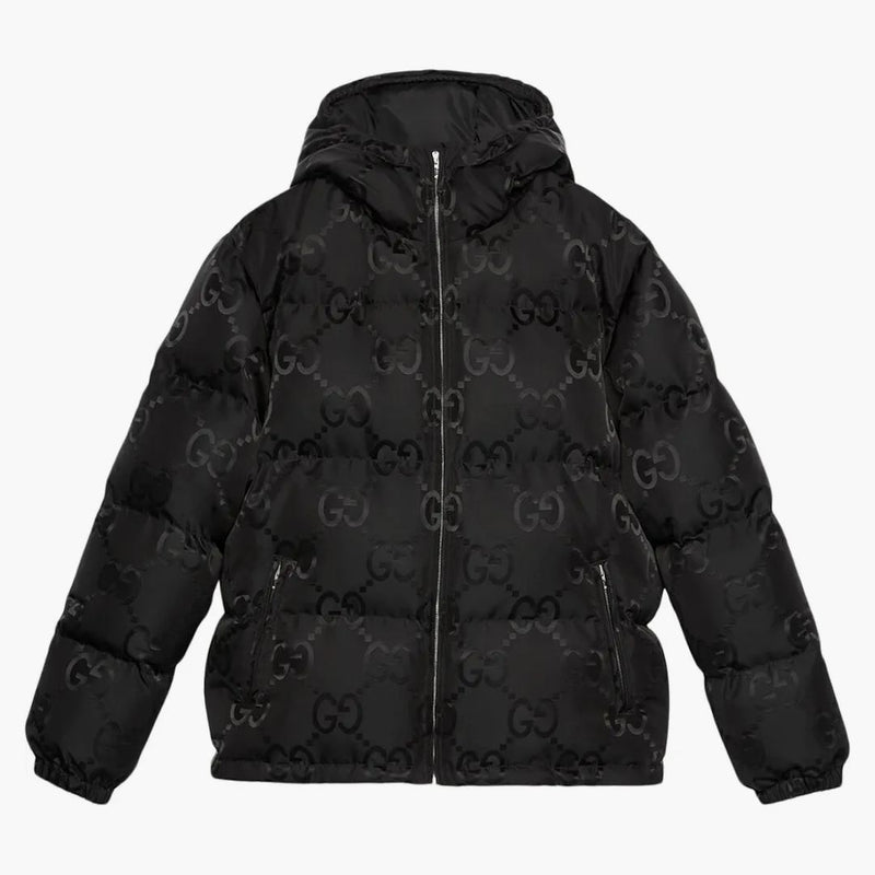 Gucci Jumbo Gg Nylon Canvas Goose-down Jacket Black
