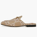 Gucci Jumbo GG Princetown Slipper Beige Light Pink Canvas