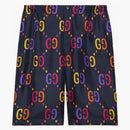 Gucci Jumbo GG Silk Shorts Tmavě modrá multi