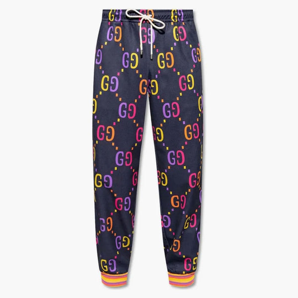 Gucci Jumbo GG Technical Jersey Stoppants Blue Multi