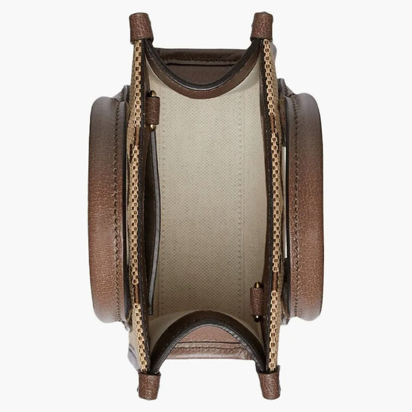 Gucci Jumbo Gg Tote Bag Mini Camel/ebony